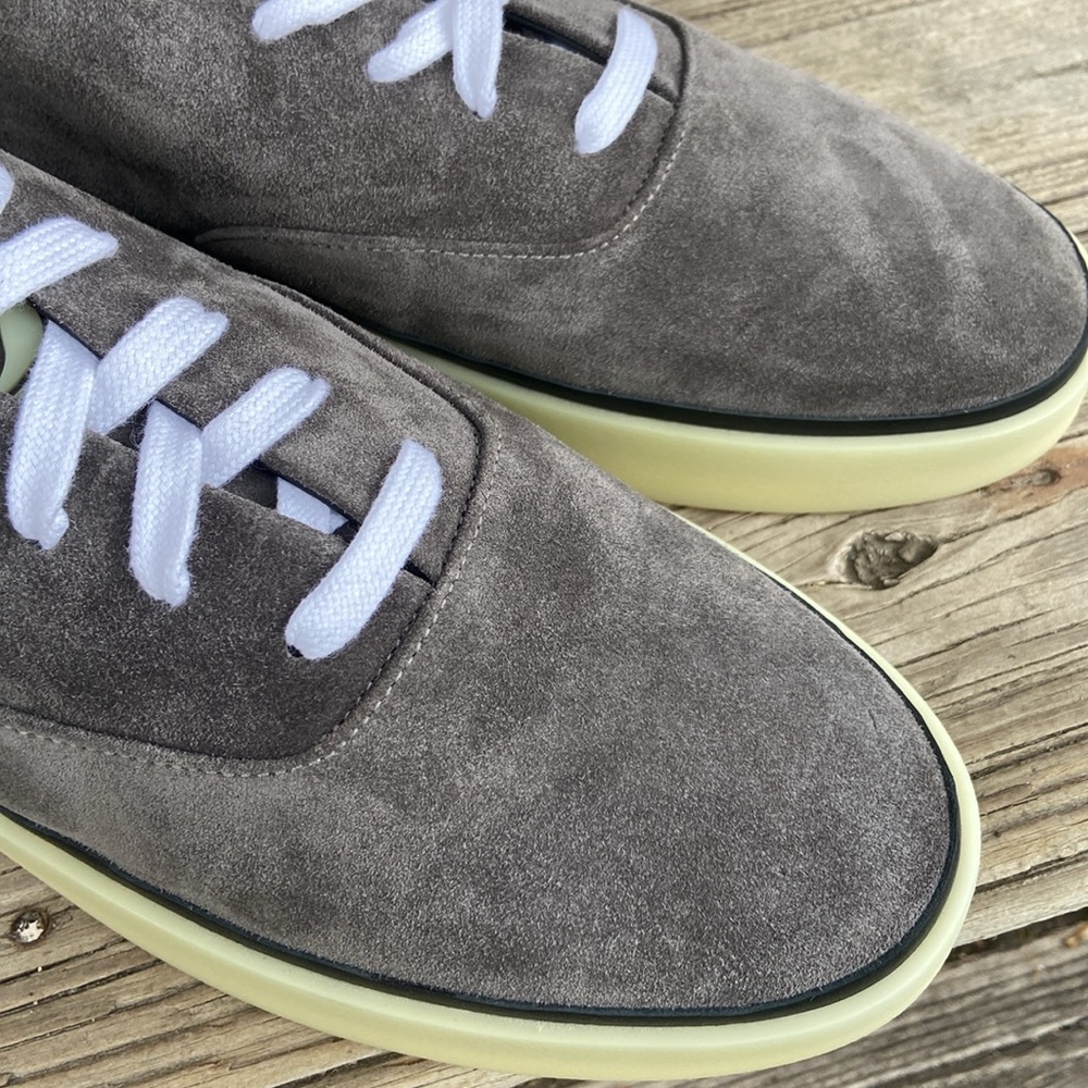 NIB Authentic Fear of God x Ermenegildo Zegna Grey Suede Sneaker Men's Size 11.5 - Picture 13 of 16